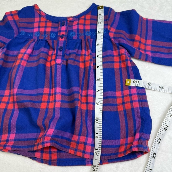 OshKosh B'gosh Blue and Pink Plaid Blouse - Picture 4 of 8